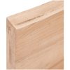 Bänkskiva badrum ljusbrun 100x40x(2-6) cm behandlat massivt trä vidaXL 100 x 40 x 6 cm – miniatyr 7