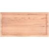 Bänkskiva badrum ljusbrun 100x50x(2-4) cm behandlat massivt trä vidaXL 100 x 50 x 4 cm – miniatyr 4