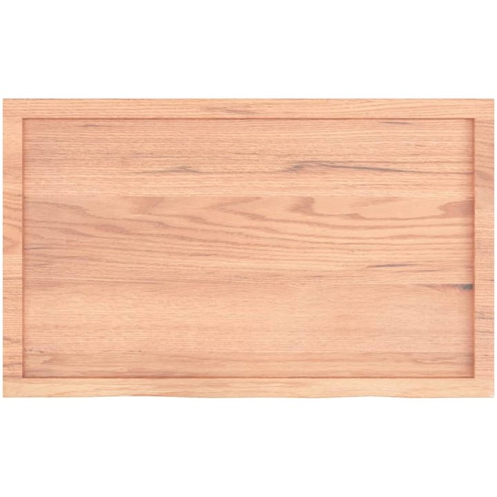 Bänkskiva badrum ljusbrun 100x60x(2-4) cm behandlat massivt trä vidaXL 100 x 60 x 4 cm – bild 4