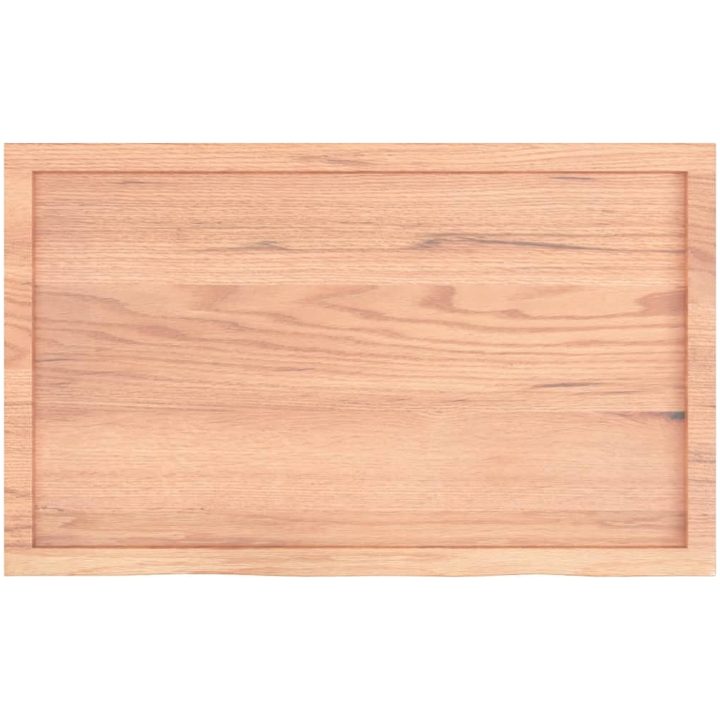 Bänkskiva badrum ljusbrun 100x60x(2-6) cm behandlat massivt trä vidaXL 100 x 60 x 6 cm – bild 4