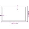 Bänkskiva badrum ljusbrun 100x60x(2-6) cm behandlat massivt trä vidaXL 100 x 60 x 6 cm – miniatyr 9