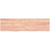 Bänkskiva badrum ljusbrun 120x30x(2-4) cm behandlat massivt trä vidaXL 120 x 30 x 4 cm – miniatyr 3