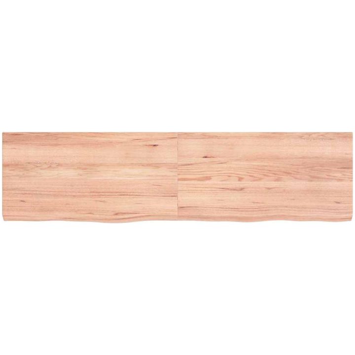Bänkskiva badrum ljusbrun 120x30x(2-4) cm behandlat massivt trä vidaXL 120 x 30 x 4 cm – bild 3