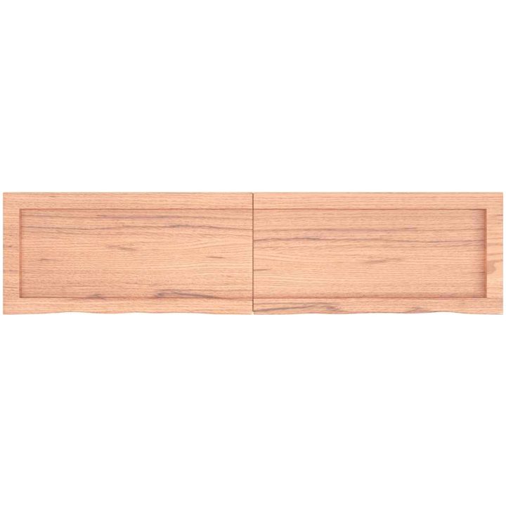 Bänkskiva badrum ljusbrun 120x30x(2-4) cm behandlat massivt trä vidaXL 120 x 30 x 4 cm – bild 4