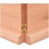 Bänkskiva badrum ljusbrun 120x30x(2-4) cm behandlat massivt trä vidaXL 120 x 30 x 4 cm – miniatyr 8