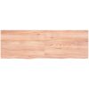 Bänkskiva badrum ljusbrun 120x40x(2-4) cm behandlat massivt trä vidaXL 120 x 40 x 4 cm – miniatyr 3
