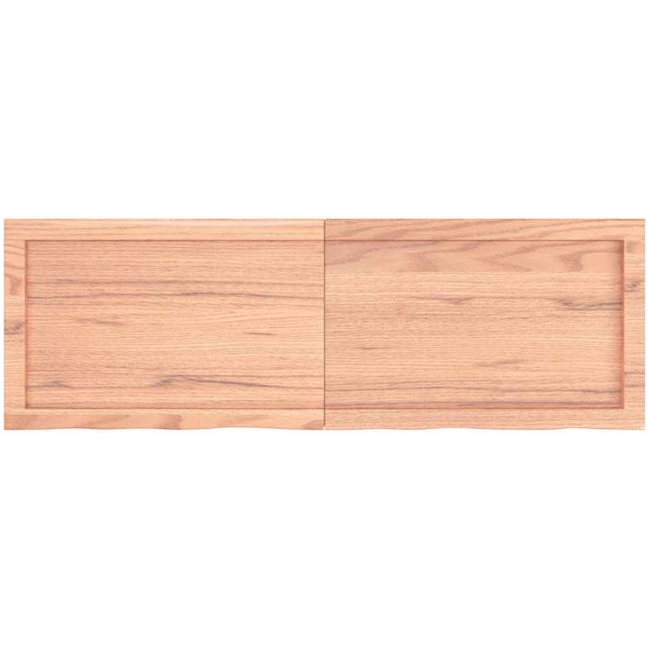 Bänkskiva badrum ljusbrun 120x40x(2-4) cm behandlat massivt trä vidaXL 120 x 40 x 4 cm – bild 4