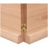 Bänkskiva badrum ljusbrun 120x40x(2-4) cm behandlat massivt trä vidaXL 120 x 40 x 4 cm – miniatyr 7
