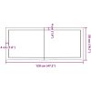 Bänkskiva badrum ljusbrun 120x50x(2-6) cm behandlat massivt trä vidaXL 120 x 50 x 6 cm – miniatyr 11
