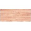 Bänkskiva badrum ljusbrun 120x50x(2-6) cm behandlat massivt trä vidaXL 120 x 50 x 6 cm – miniatyr 3