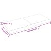 Bänkskiva badrum ljusbrun 120x50x(2-6) cm behandlat massivt trä vidaXL 120 x 50 x 6 cm – miniatyr 10