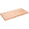 Bänkskiva badrum ljusbrun 120x60x(2-4) cm behandlat massivt trä vidaXL 120 x 60 x 4 cm – miniatyr 2