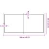 Bänkskiva badrum ljusbrun 120x60x(2-6) cm behandlat massivt trä vidaXL 120 x 60 x 6 cm – miniatyr 11