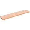Bänkskiva badrum ljusbrun 140x30x(2-4) cm behandlat massivt trä vidaXL 140 x 30 x 4 cm – miniatyr 2