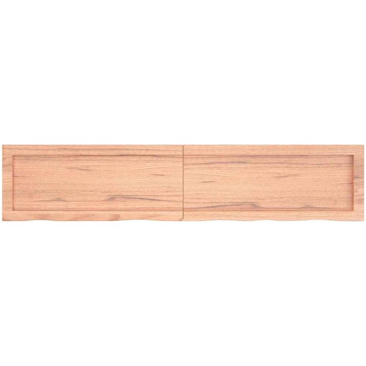 Bänkskiva badrum ljusbrun 140x30x(2-4) cm behandlat massivt trä vidaXL 140 x 30 x 4 cm – bild 3