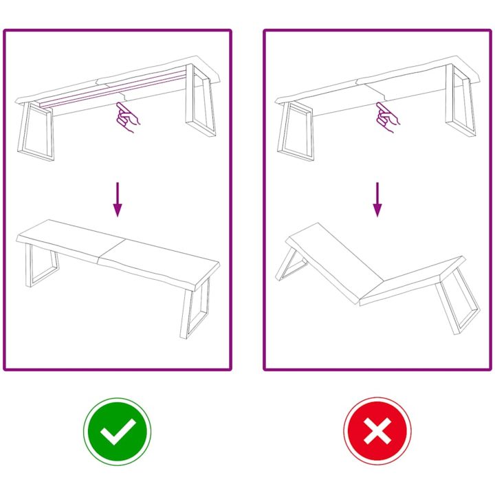 Bänkskiva badrum ljusbrun 140x30x(2-4) cm behandlat massivt trä vidaXL 140 x 30 x 4 cm – bild 5