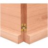 Bänkskiva badrum ljusbrun 140x30x(2-4) cm behandlat massivt trä vidaXL 140 x 30 x 4 cm – miniatyr 8