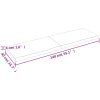 Bänkskiva badrum ljusbrun 140x40x(2-4) cm behandlat massivt trä vidaXL 140 x 40 x 4 cm – miniatyr 10