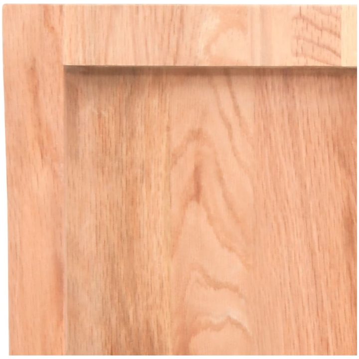 Bänkskiva badrum ljusbrun 140x50x(2-6) cm behandlat massivt trä vidaXL 140 x 50 x 6 cm – bild 7