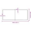 Bänkskiva badrum ljusbrun 140x60x(2-4) cm behandlat massivt trä vidaXL 140 x 60 x 4 cm – miniatyr 11