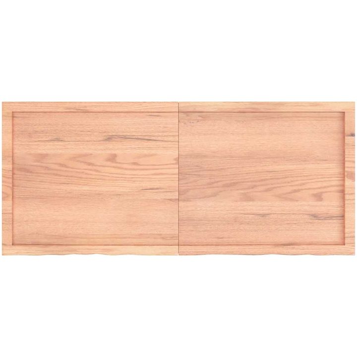 Bänkskiva badrum ljusbrun 140x60x(2-4) cm behandlat massivt trä vidaXL 140 x 60 x 4 cm – bild 3