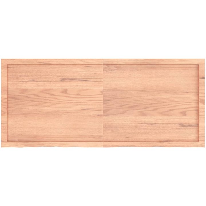 Bänkskiva badrum ljusbrun 140x60x(2-4) cm behandlat massivt trä vidaXL 140 x 60 x 4 cm – bild 4