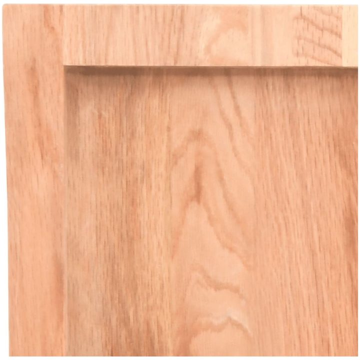 Bänkskiva badrum ljusbrun 140x60x(2-4) cm behandlat massivt trä vidaXL 140 x 60 x 4 cm – bild 7