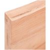 Bänkskiva badrum ljusbrun 140x60x(2-6) cm behandlat massivt trä vidaXL 140 x 60 x 6 cm – miniatyr 9