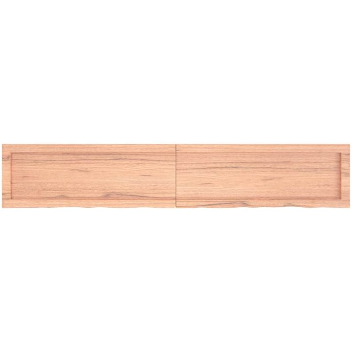 Bänkskiva badrum ljusbrun 160x30x(2-4) cm behandlat massivt trä vidaXL 160 x 30 x 4 cm – bild 3
