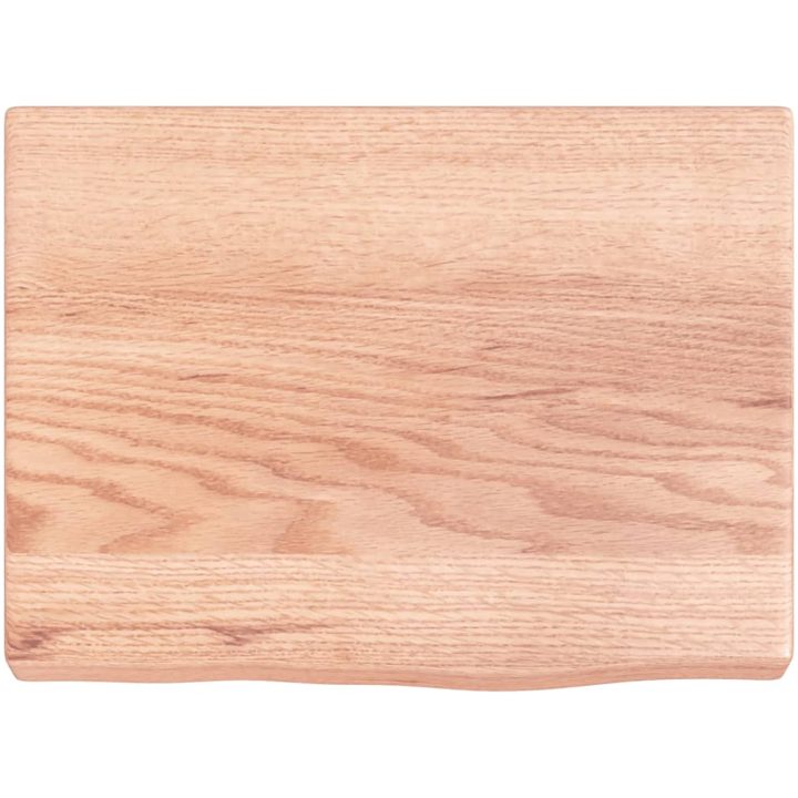 Bänkskiva badrum ljusbrun 40x30x(2-4) cm behandlat massivt trä vidaXL 40 x 30 x 4 cm – bild 3