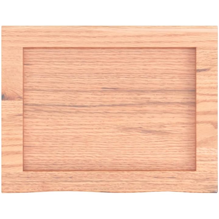 Bänkskiva badrum ljusbrun 40x30x(2-4) cm behandlat massivt trä vidaXL 40 x 30 x 4 cm – bild 4