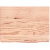 Bänkskiva badrum ljusbrun 40x30x(2-6) cm behandlat massivt trä vidaXL 40 x 30 x 6 cm – miniatyr 3