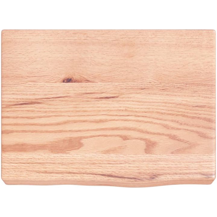 Bänkskiva badrum ljusbrun 40x30x(2-6) cm behandlat massivt trä vidaXL 40 x 30 x 6 cm – bild 3