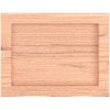 Bänkskiva badrum ljusbrun 40x30x(2-6) cm behandlat massivt trä vidaXL 40 x 30 x 6 cm – miniatyr 4