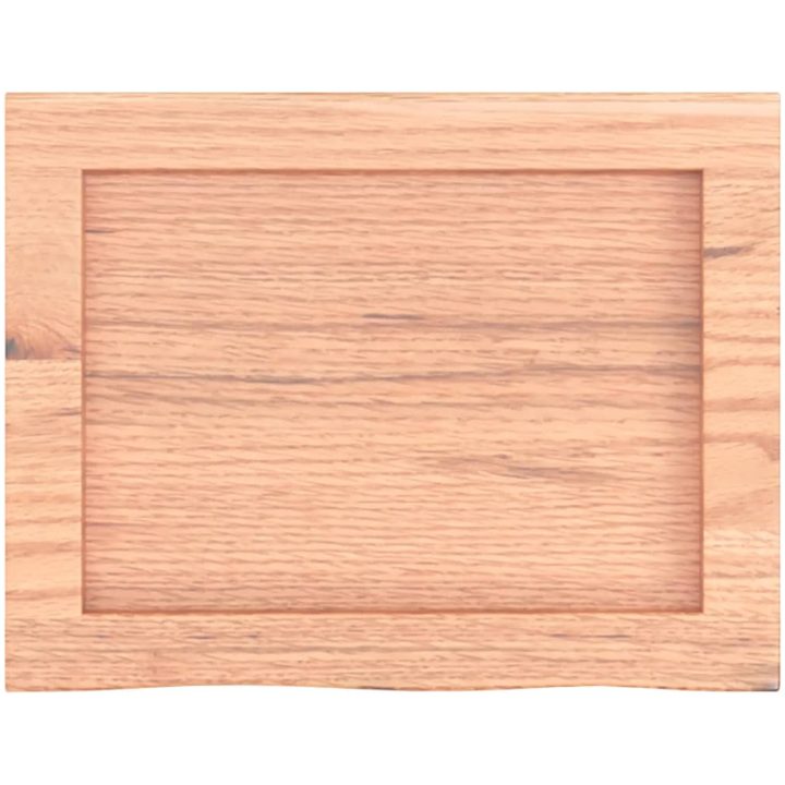Bänkskiva badrum ljusbrun 40x30x(2-6) cm behandlat massivt trä vidaXL 40 x 30 x 6 cm – bild 4