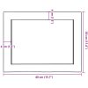 Bänkskiva badrum ljusbrun 40x30x(2-6) cm behandlat massivt trä vidaXL 40 x 30 x 6 cm – miniatyr 9