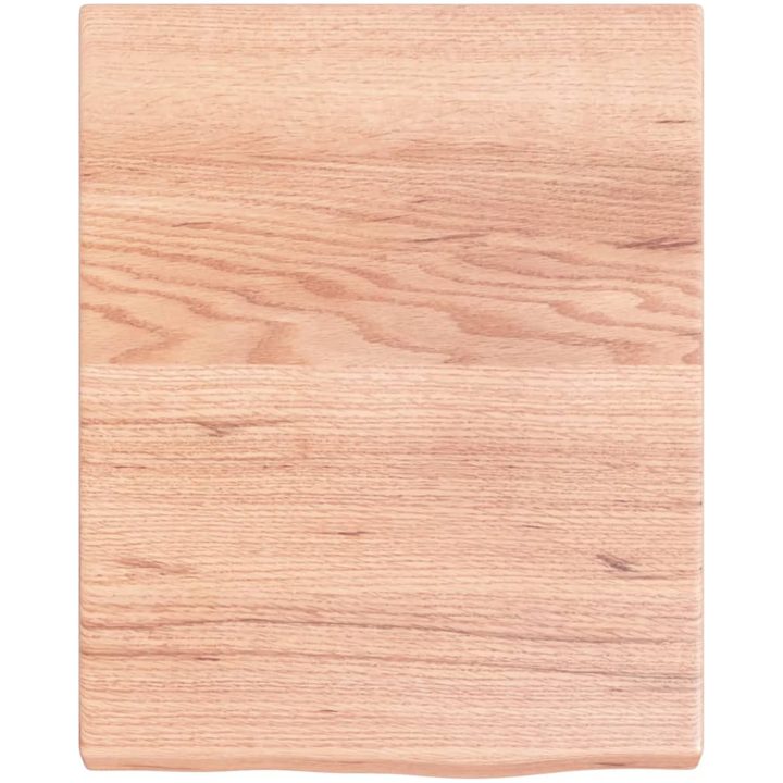 Bänkskiva badrum ljusbrun 40x50x(2-4) cm behandlat massivt trä vidaXL 40 x 50 x 4 cm – bild 3