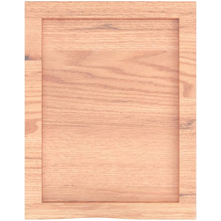 Bänkskiva badrum ljusbrun 40x50x(2-4) cm behandlat massivt trä vidaXL 40 x 50 x 4 cm – bild 4