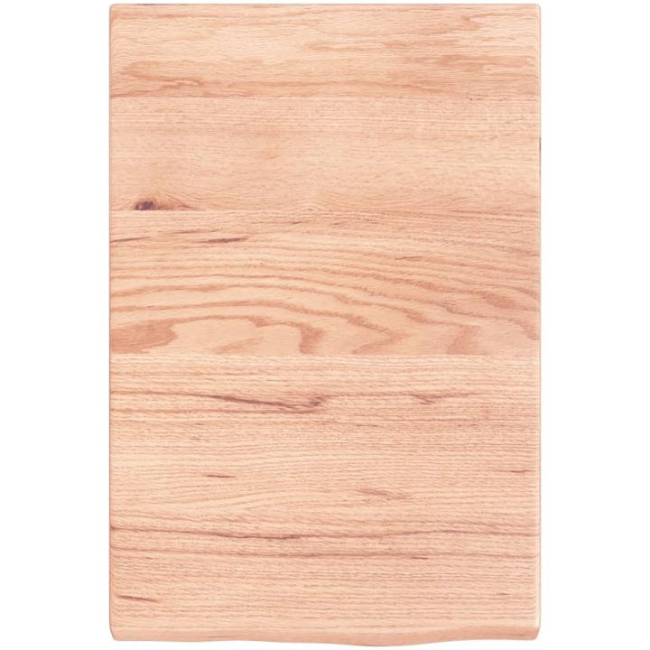 Bänkskiva badrum ljusbrun 40x60x(2-4) cm behandlat massivt trä vidaXL 40 x 60 x 4 cm – bild 3