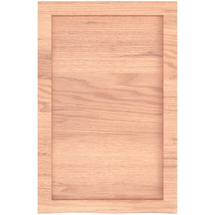 Bänkskiva badrum ljusbrun 40x60x(2-6) cm behandlat massivt trä vidaXL 40 x 60 x 6 cm – bild 4