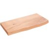 Bänkskiva badrum ljusbrun 60x30x(2-4) cm behandlat massivt trä vidaXL 60 x 30 x 4 cm – miniatyr 2