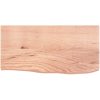 Bänkskiva badrum ljusbrun 60x30x(2-4) cm behandlat massivt trä vidaXL 60 x 30 x 4 cm – miniatyr 3