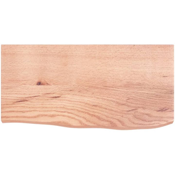 Bänkskiva badrum ljusbrun 60x30x(2-4) cm behandlat massivt trä vidaXL 60 x 30 x 4 cm – bild 3
