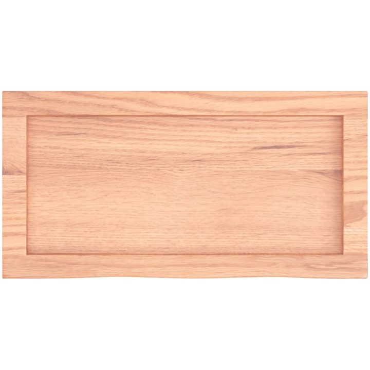 Bänkskiva badrum ljusbrun 60x30x(2-4) cm behandlat massivt trä vidaXL 60 x 30 x 4 cm – bild 4