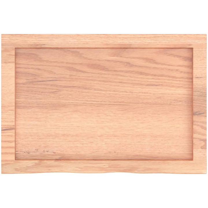 Bänkskiva badrum ljusbrun 60x40x(2-4) cm behandlat massivt trä vidaXL 60 x 40 x 4 cm – bild 4