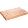 Bänkskiva badrum ljusbrun 60x40x(2-6) cm behandlat massivt trä vidaXL 60 x 40 x 6 cm – miniatyr 2