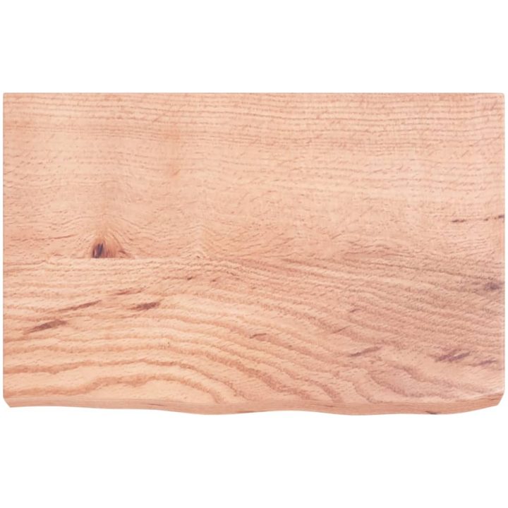 Bänkskiva badrum ljusbrun 60x40x(2-6) cm behandlat massivt trä vidaXL 60 x 40 x 6 cm – bild 3
