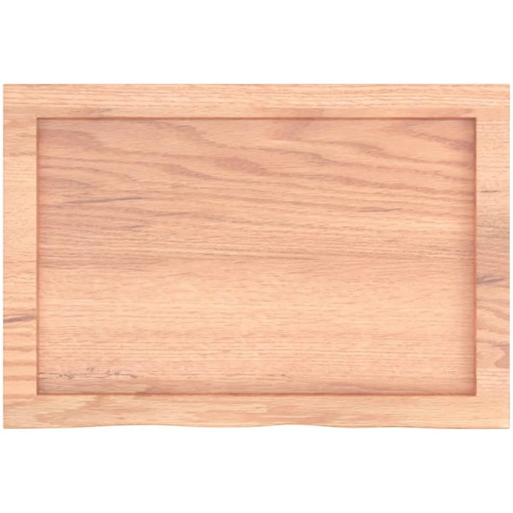 Bänkskiva badrum ljusbrun 60x40x(2-6) cm behandlat massivt trä vidaXL 60 x 40 x 6 cm – bild 4