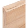 Bänkskiva badrum ljusbrun 60x40x(2-6) cm behandlat massivt trä vidaXL 60 x 40 x 6 cm – miniatyr 7