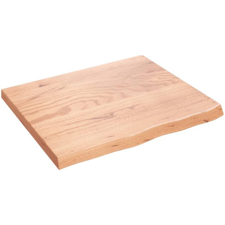 Bänkskiva badrum ljusbrun 60x50x(2-4) cm behandlat massivt trä vidaXL 60 x 50 x 4 cm – bild 2